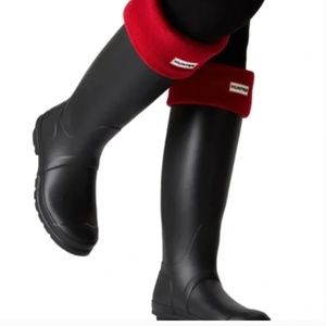 Hunter Red Fleece Boot Socks size Medium